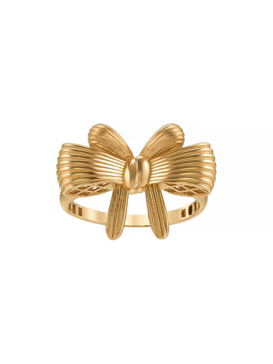 Bow Form Romantik Ring in 14K Gold