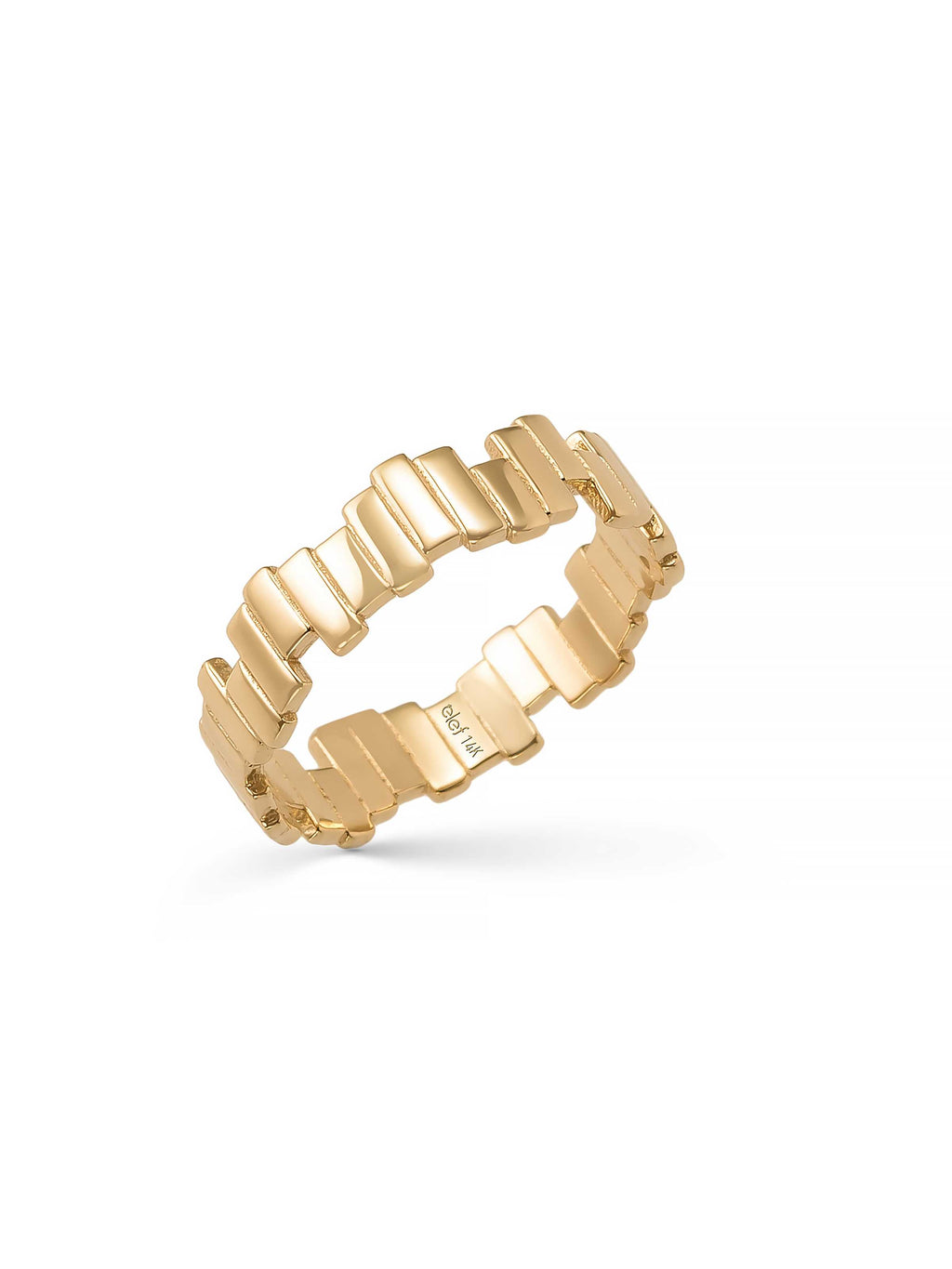 Geometric Doku Ring in 14K Gold by Elef Jewelry