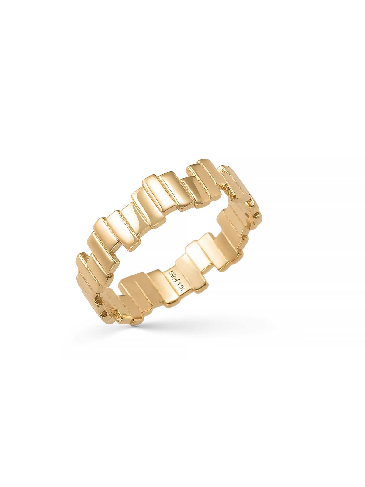 Geometric Doku Ring in 14K Gold by Elef Jewelry