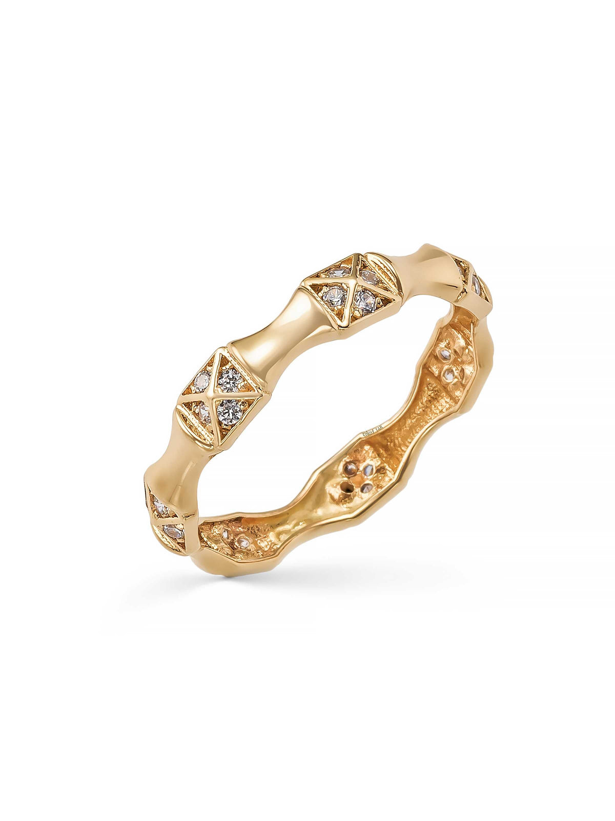 Geometric Form Ring in 14K Gold by Elef Jewelry