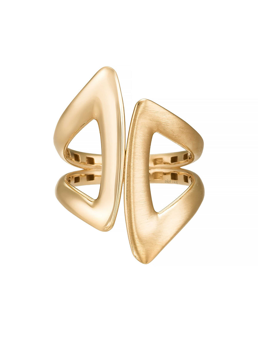 Geometric Form Ring in 14K Gold