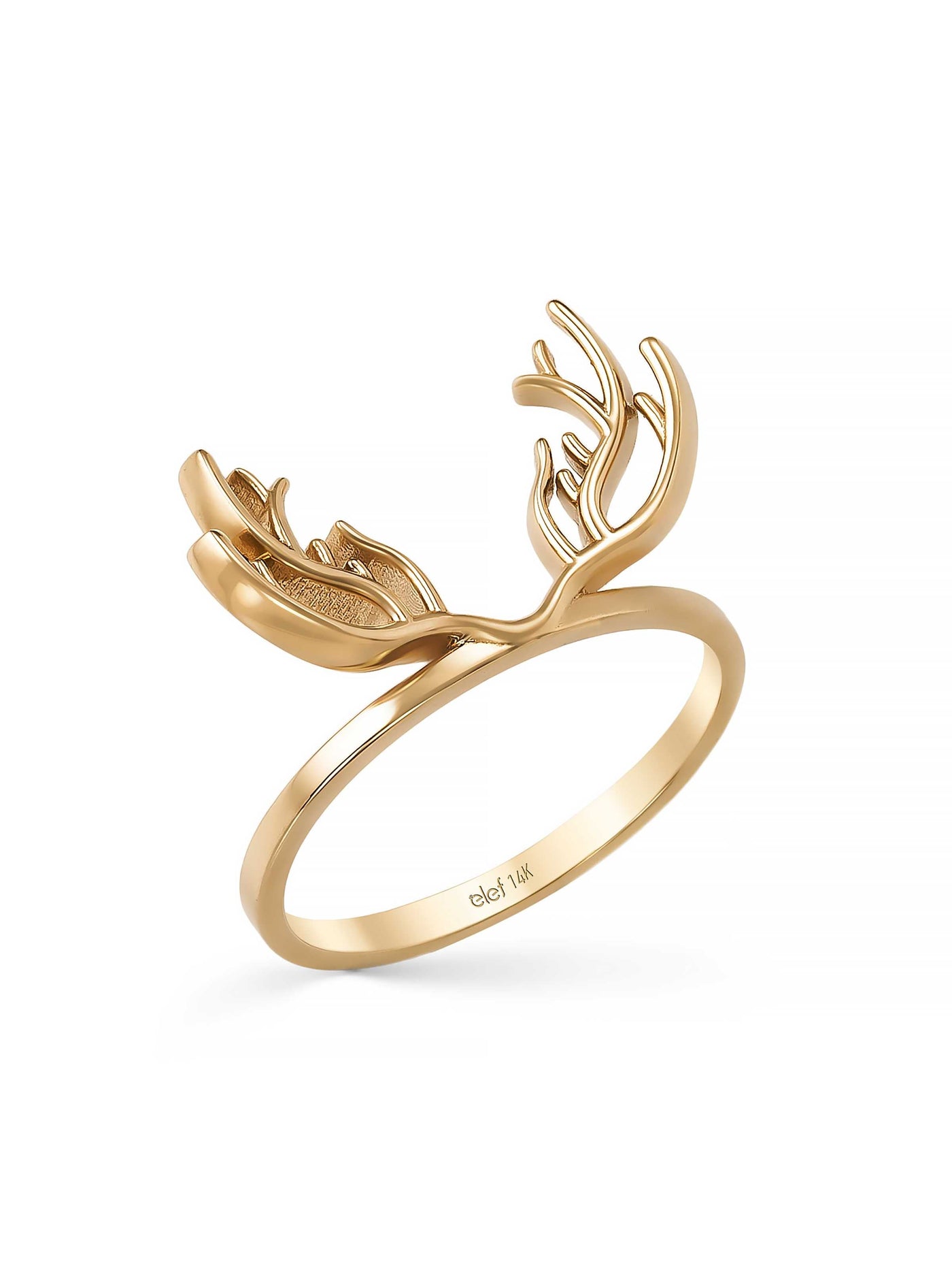 Geyik Boynuzu Ring in 14K Gold by Elef Jewelry