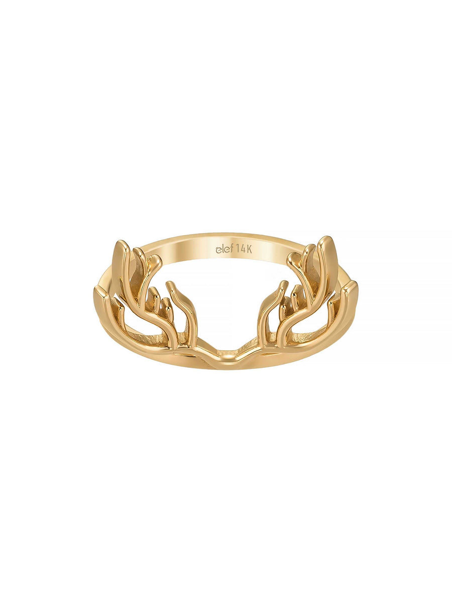 Antler Ring in 14K Gold