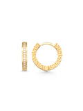 Grek Patterned Stone Earrings in 14K Gold by Elef Jewelry