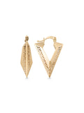 Grek Motif V Form Earrings in 14K Gold by Elef Jewelry