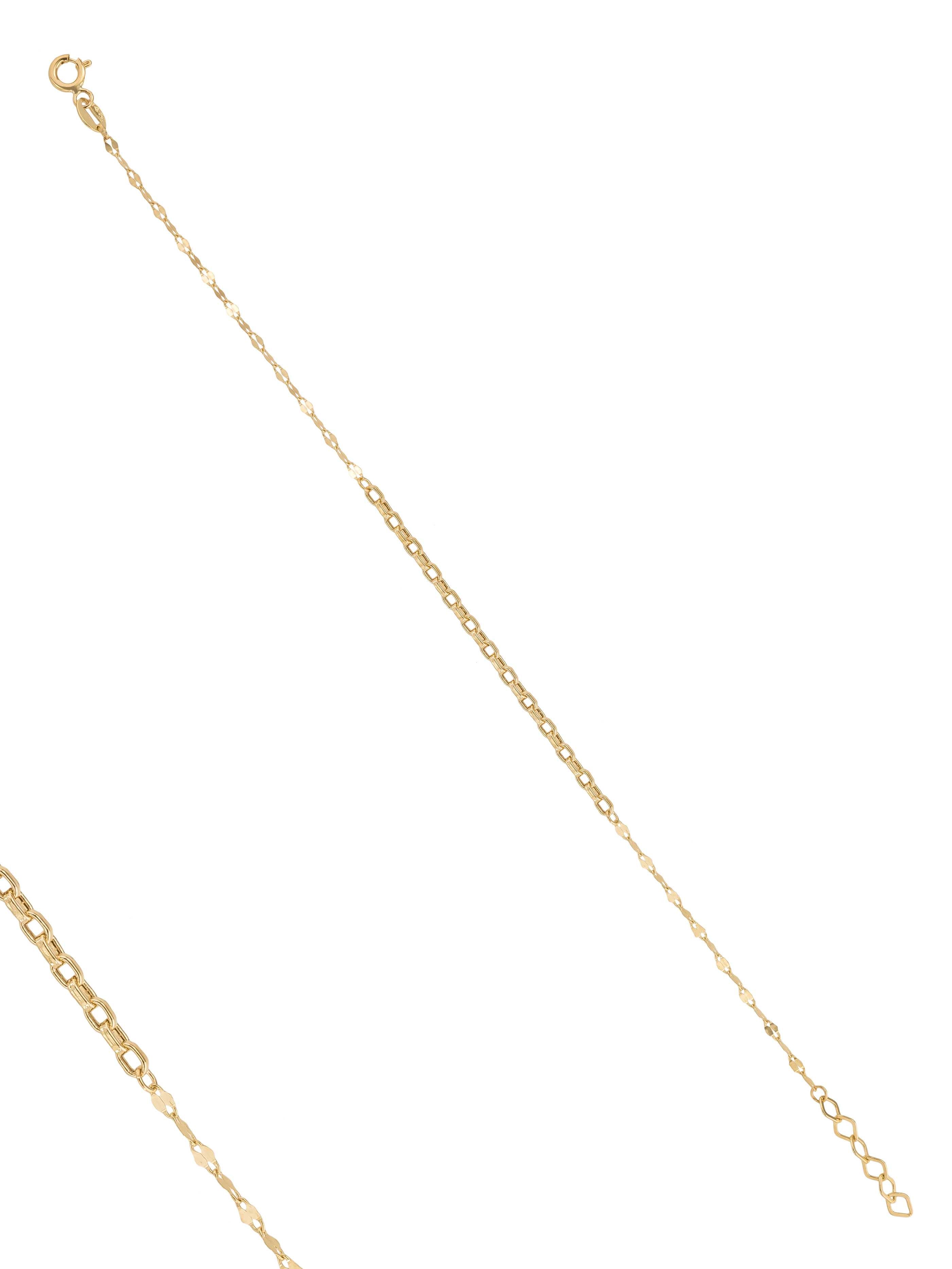 14K Gold Two-Tone Chain Bracelet by Elef Jewelry