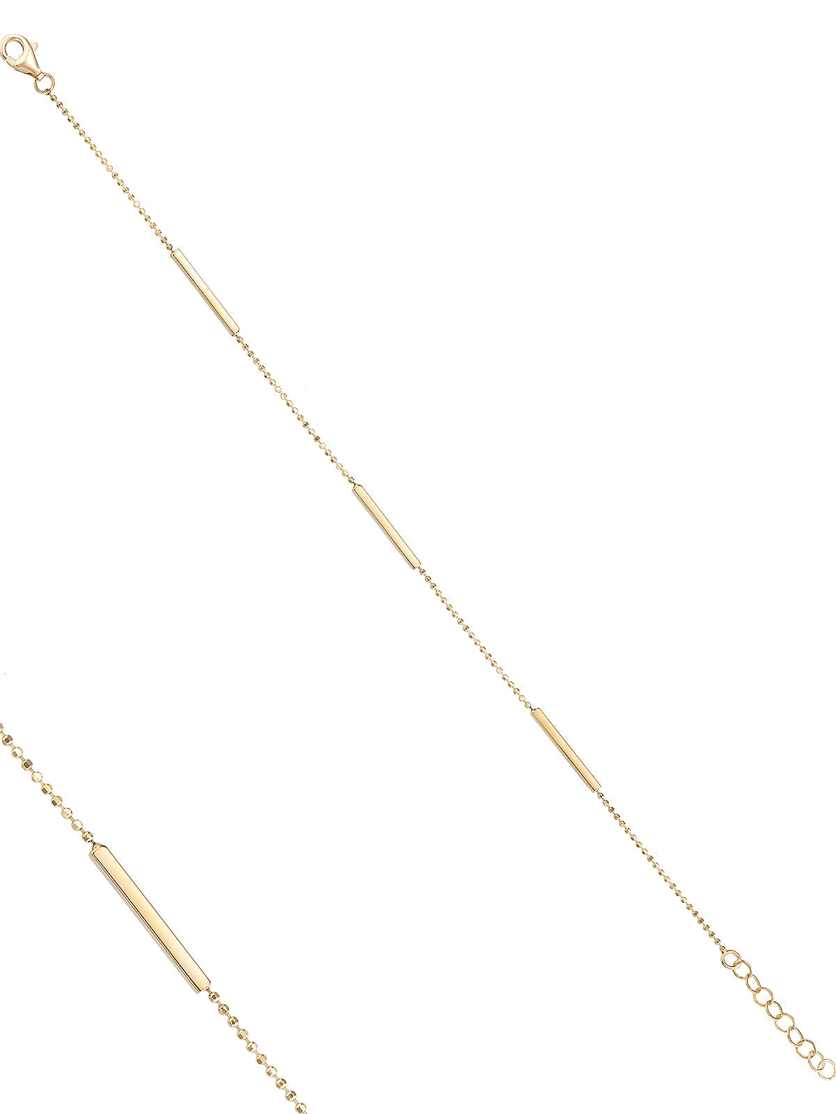 Slim Cylinder Form Bracelet in 14K Gold by Elef Jewelry