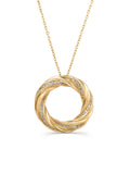 Sparkling Infinity Ring Necklace in 14K Gold by Elef Jewelry