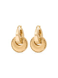 Italian Interlocking Hoop Form Earrings in 14K Gold by Elef Jewelry