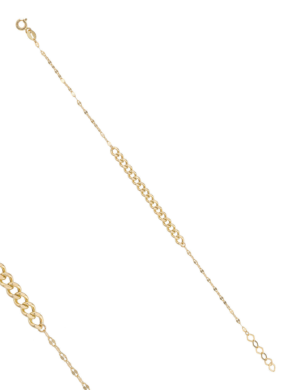 Bold Figaro Form Bracelet in 14K Gold by Elef Jewelry