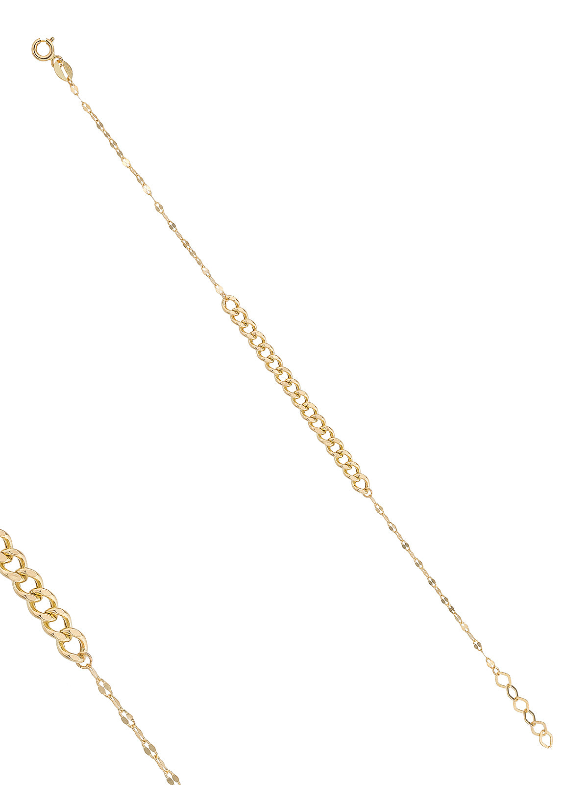 Bold Figaro Form Bracelet in 14K Gold by Elef Jewelry