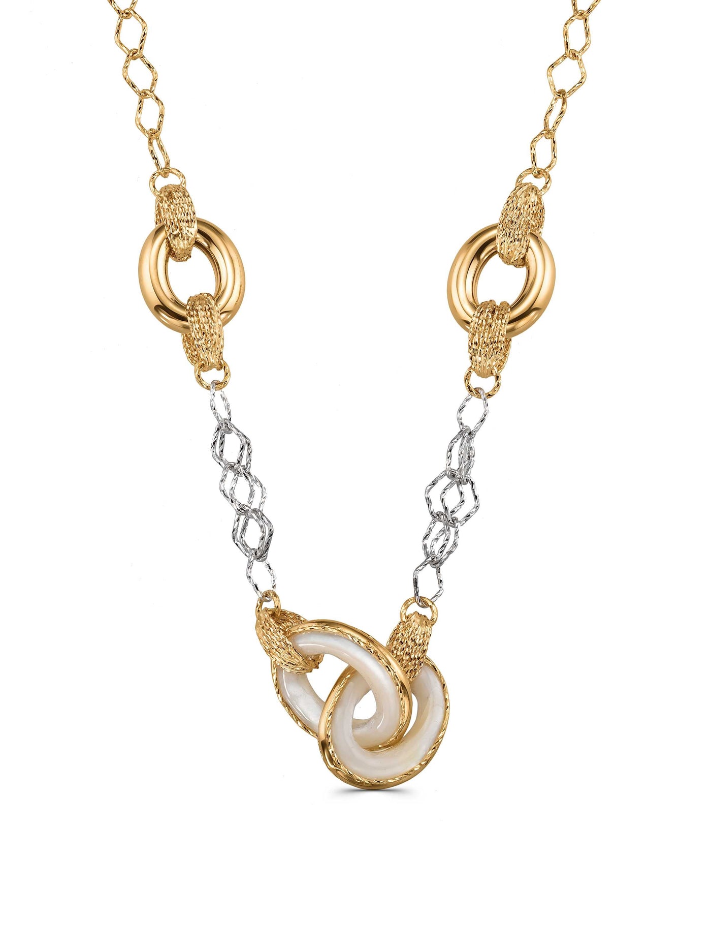 Bold Chain Form Necklace in 14K Gold by Elef Jewelry