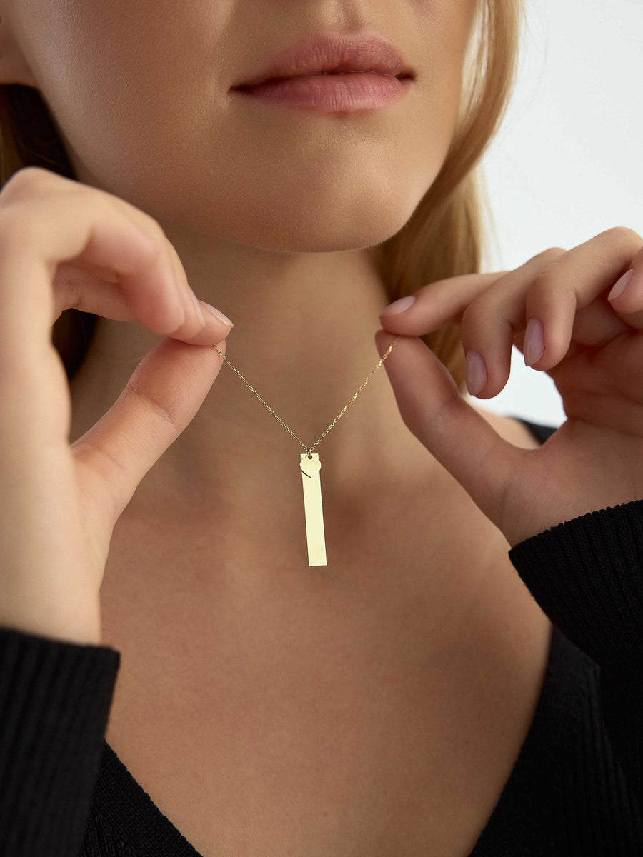 Heart Disc Initial Necklace in 14K Gold