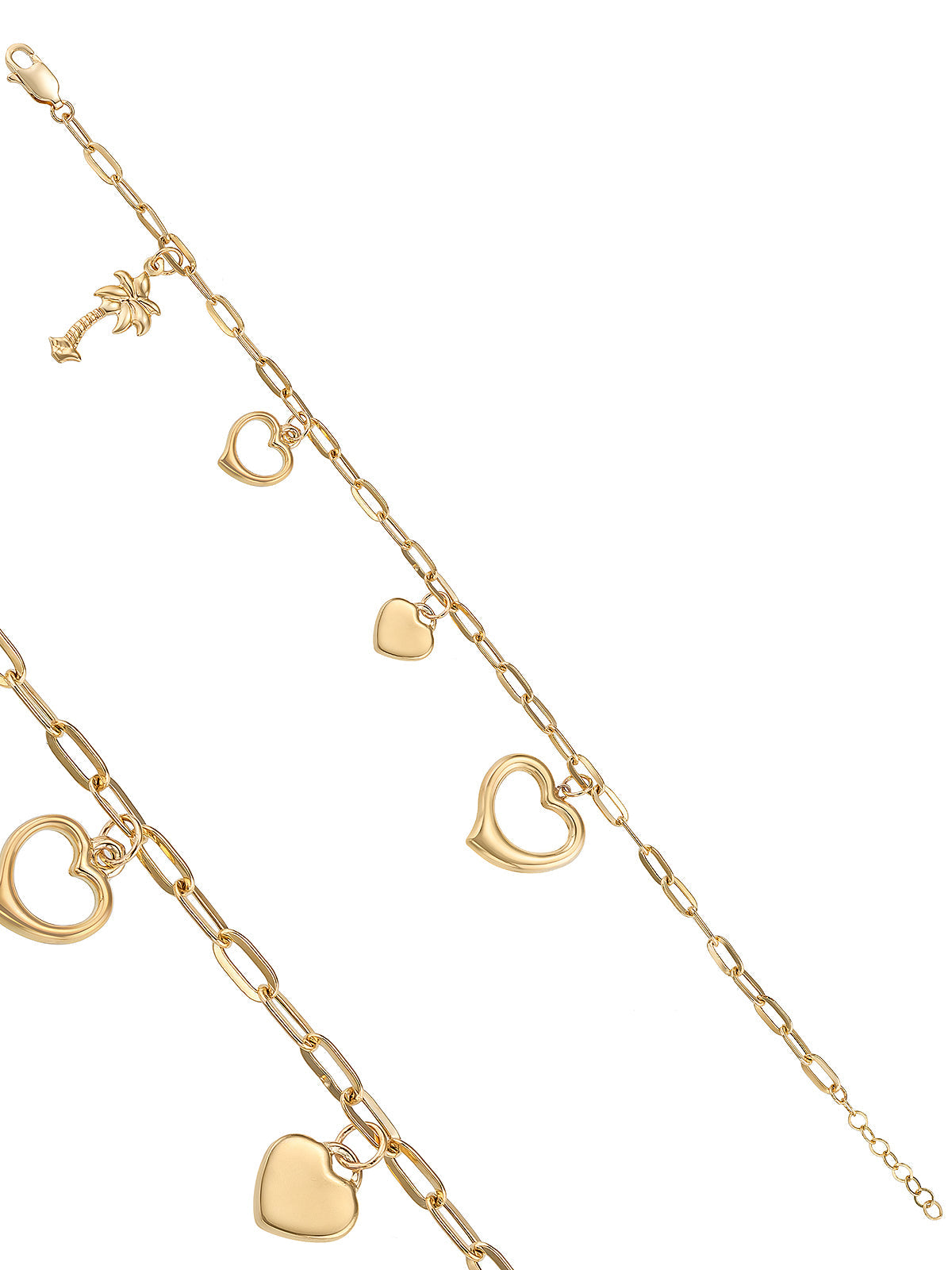 Heart Drop Bracelet in 14K Gold by Elef Jewelry