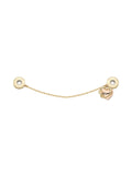 Heart & Zircon Stone Charm Safety Lock in 14K Gold by Elef Jewelry