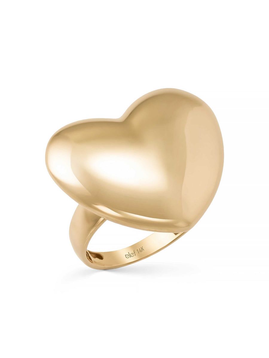 Heart-Shaped Ring in 14K Gold