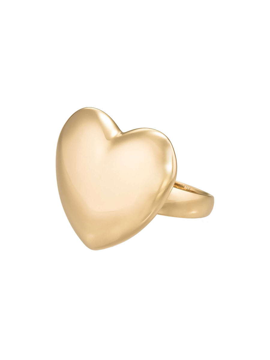 Heart-Shaped Ring in 14K Gold