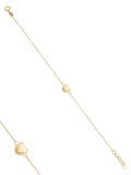 Heart Motif Minimal Bracelet in 14K Gold by Elef Jewelry
