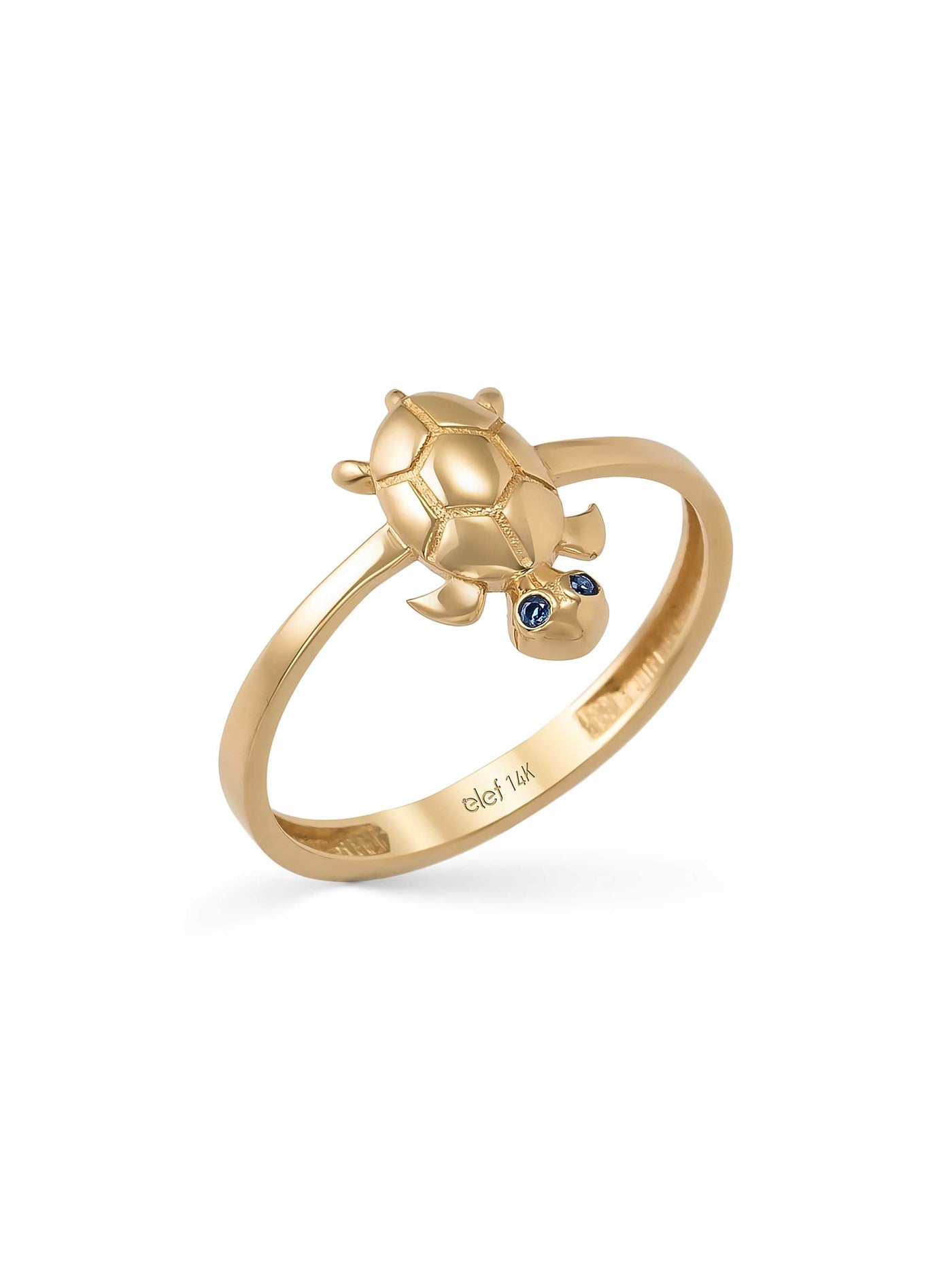 Turtle Minimal Ring in 14K Gold by Elef Jewelry
