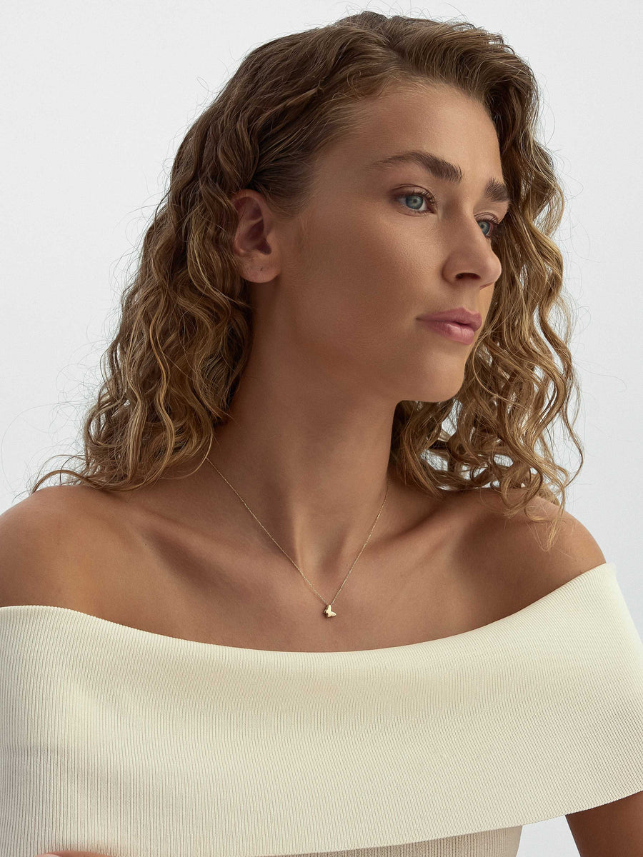 Butterfly Necklace in 14K Gold
