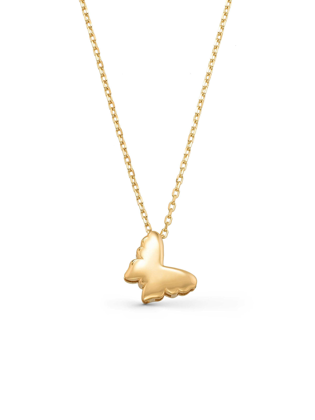 Butterfly Necklace in 14K Gold by Elef Jewelry