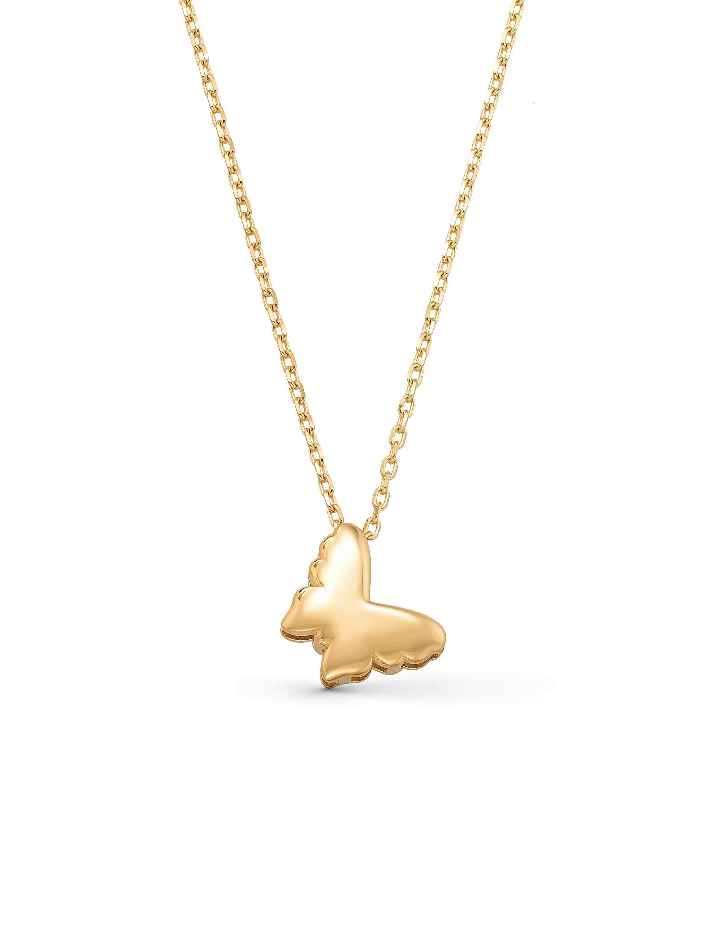 Butterfly Necklace in 14K Gold by Elef Jewelry