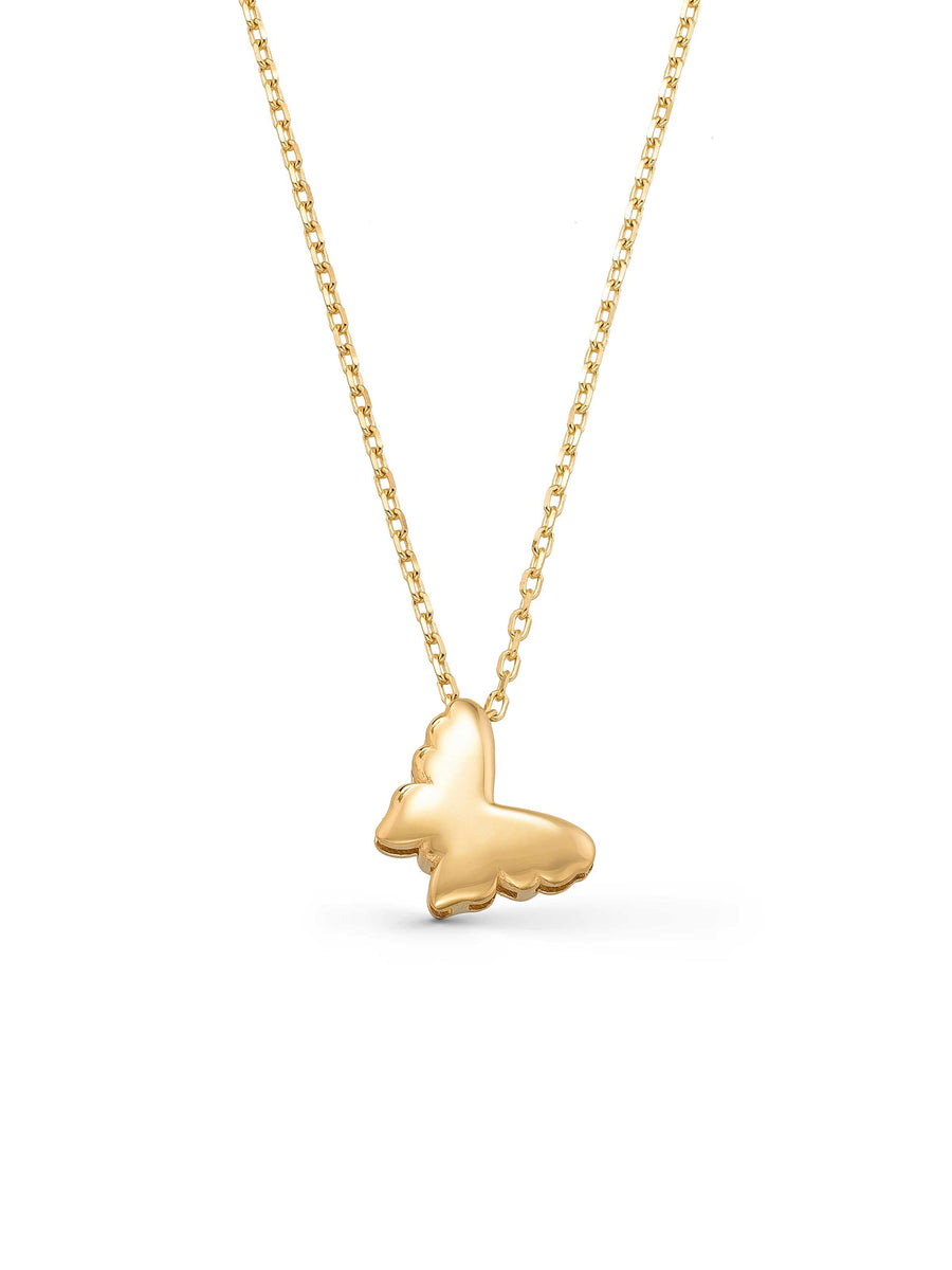 Butterfly Necklace in 14K Gold