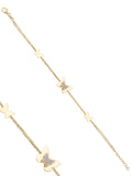 Butterfly Stone Accents Bracelet in 14K Gold by Elef Jewelry