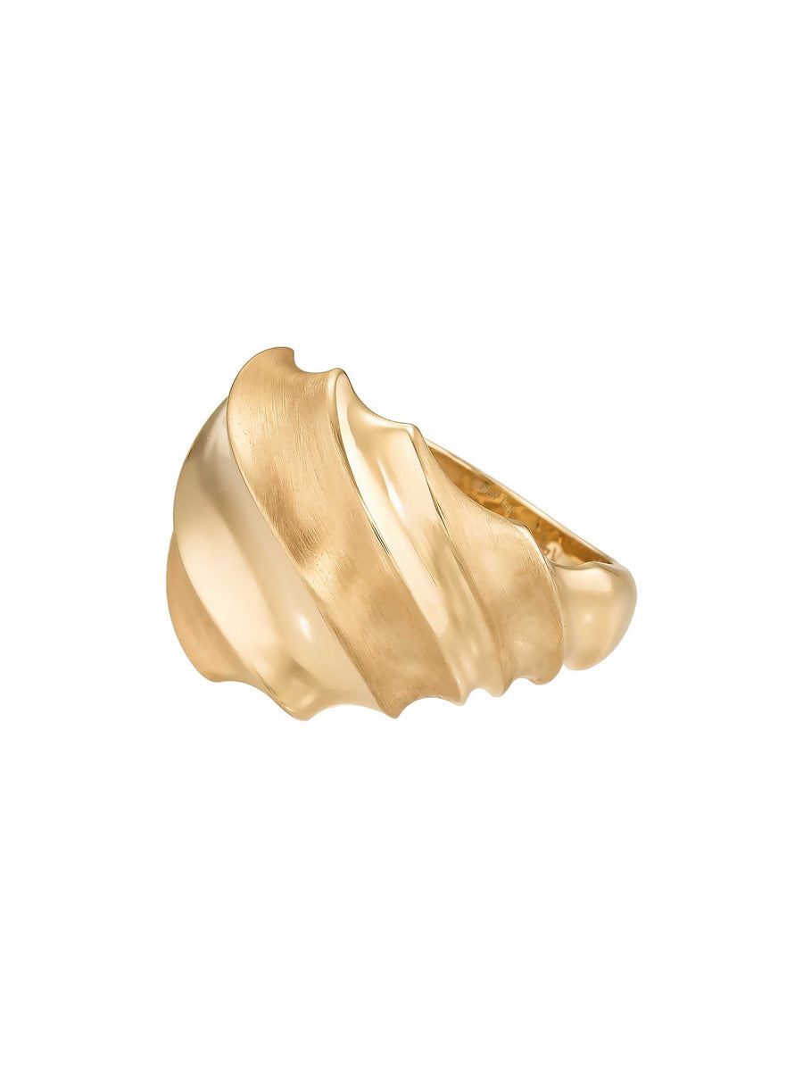 Curved Form Ring in 14K Gold