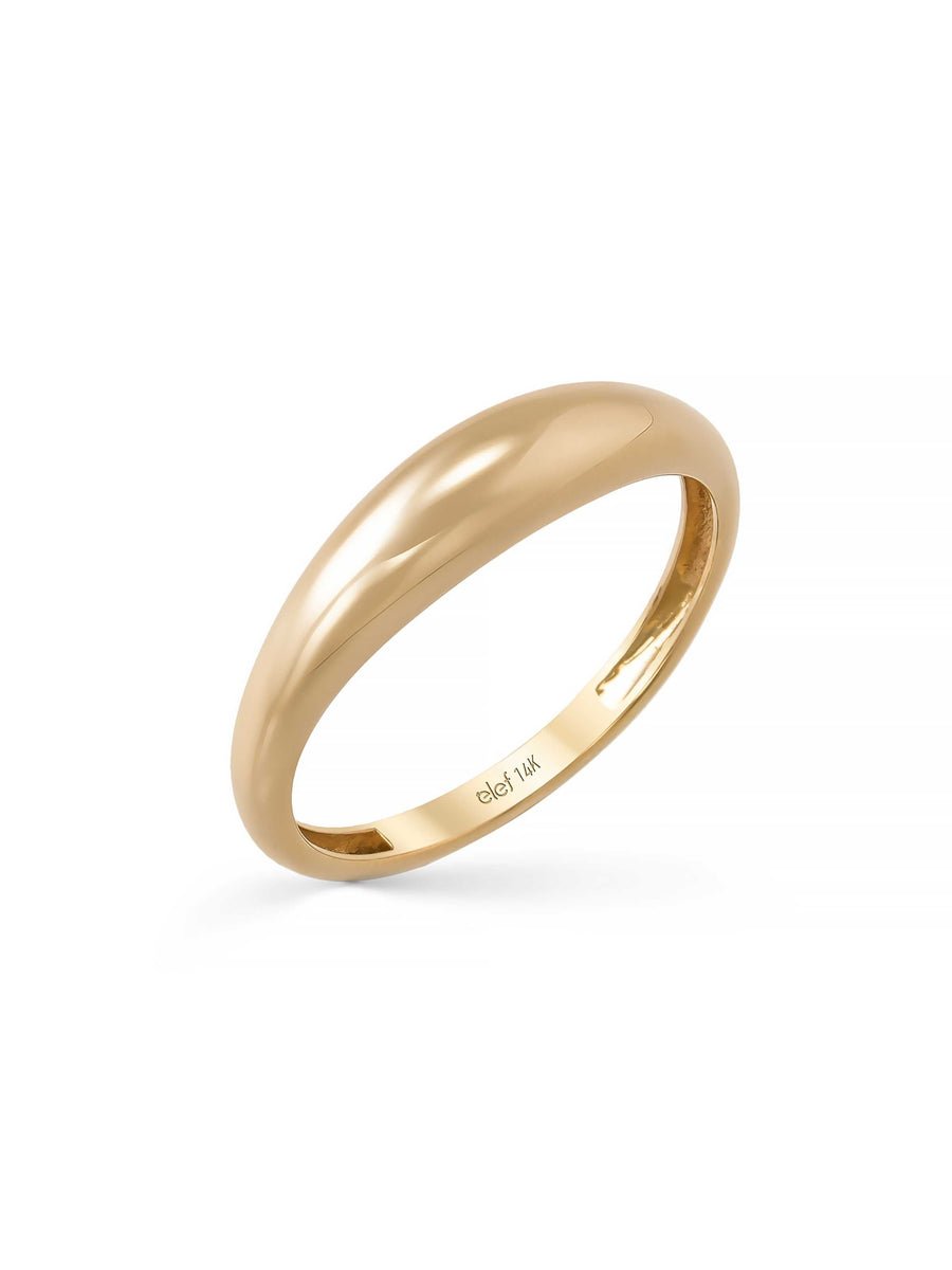 Classic Domed Minimal Ring in 14K Gold