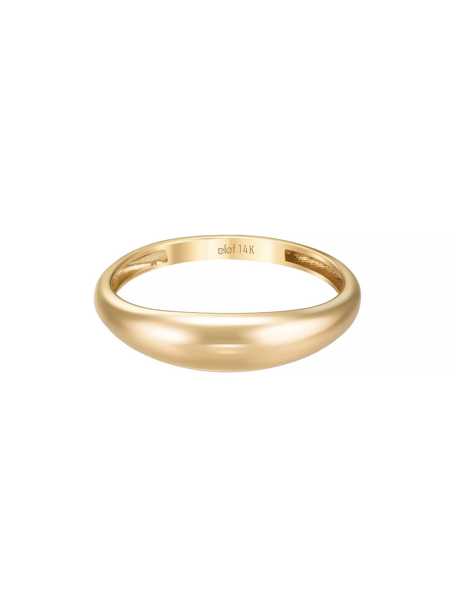 Classic Domed Minimal Ring in 14K Gold