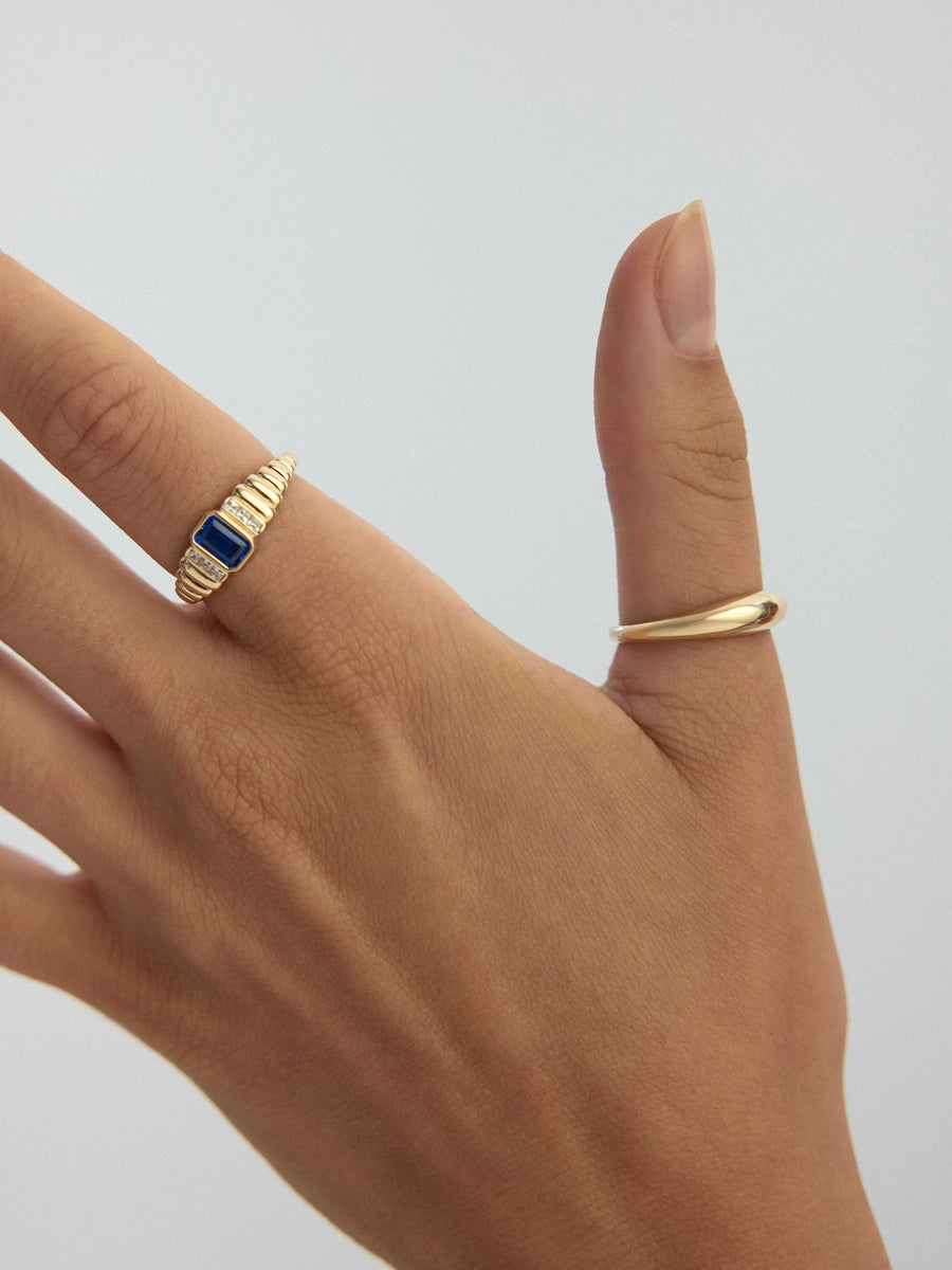 Classic Domed Minimal Ring in 14K Gold