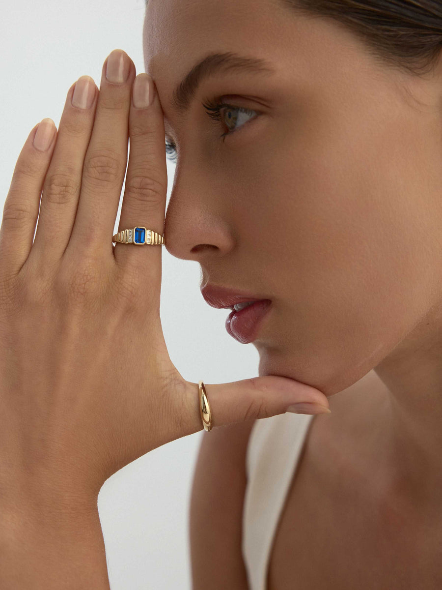 Classic Domed Minimal Ring in 14K Gold