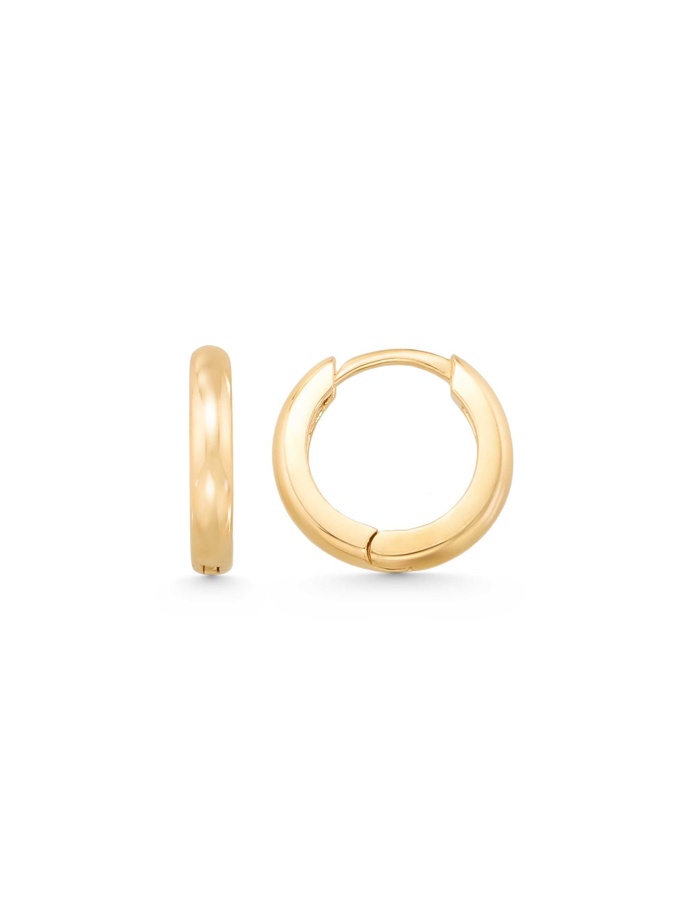 14K Gold Classic Hoop Earrings by Elef Jewelry