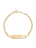 14K Gold Classic Kids Id Bracelet by Elef Jewelry