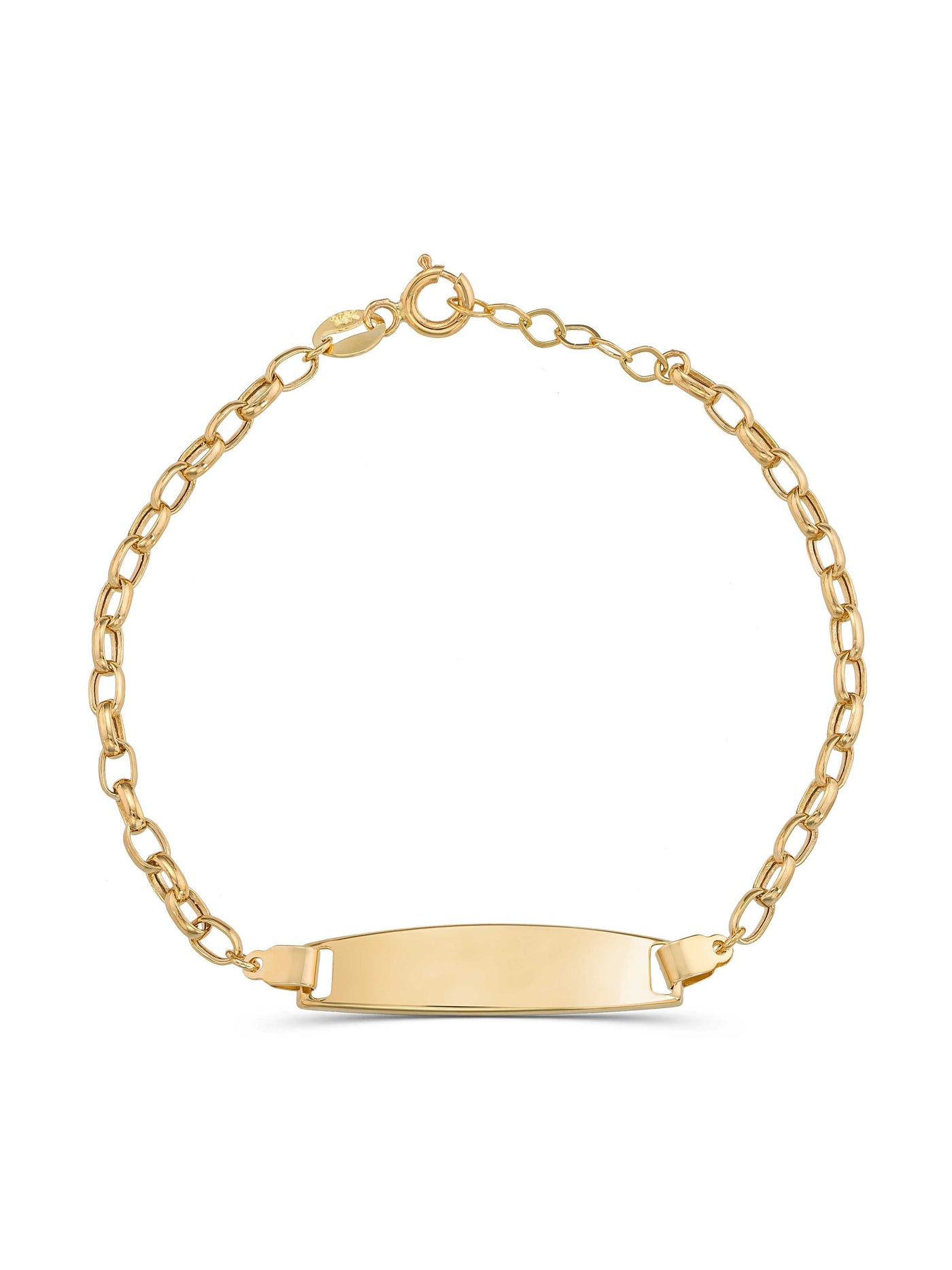 14K Gold Classic Kids Id Bracelet by Elef Jewelry
