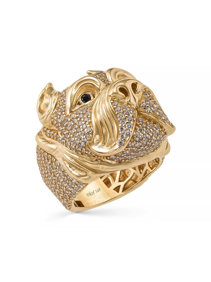 Dog Luxury Ring in 14K Gold