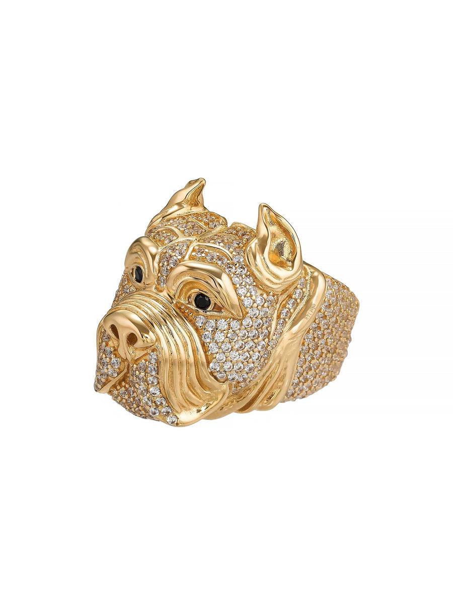 Dog Luxury Ring in 14K Gold