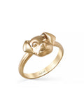 Dog Minimal Ring in 14K Gold by Elef Jewelry