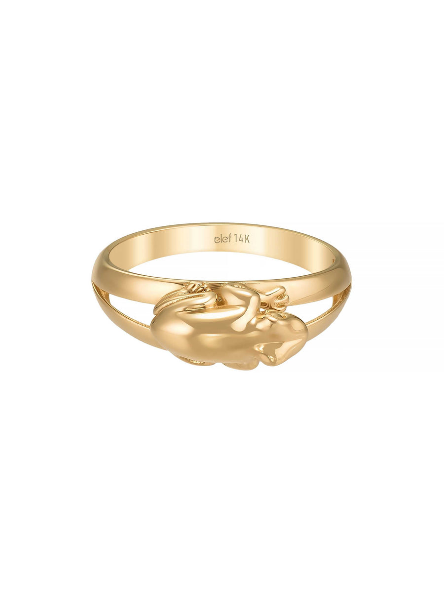 Frog Ring in 14K Gold