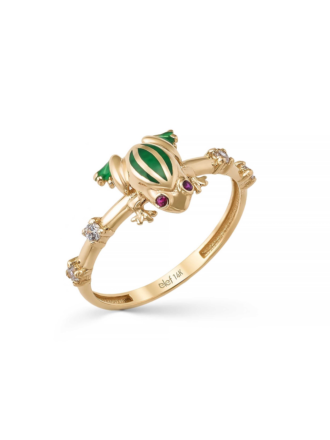 Frog Ring in 14K Gold by Elef Jewelry