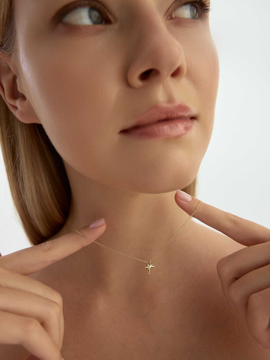Kutup Star Necklace in 14K Gold