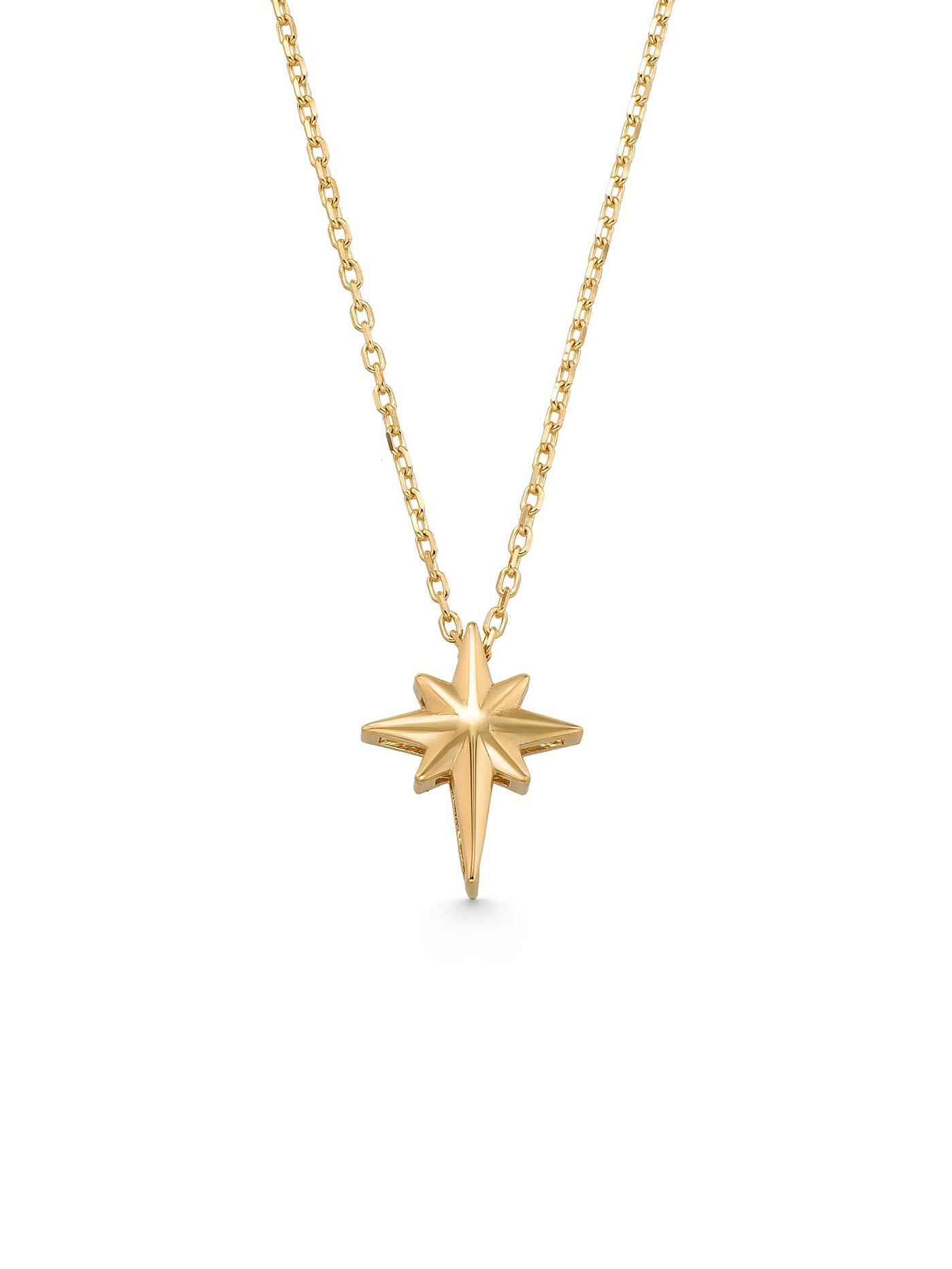 Kutup Star Necklace in 14K Gold by Elef Jewelry