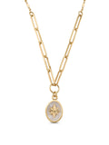 Kuzey Star Enamel Necklace in 14K Gold by Elef Jewelry