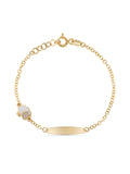 14K Gold Lamb Kids Id Bracelet by Elef Jewelry