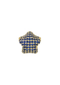 Navy Blue Stone Star Charm in 14K Gold by Elef Jewelry