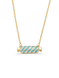 Enamel Bayram Candyi Necklace in 14K Gold by Elef Jewelry