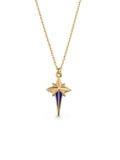 Enamel Kutup Star Necklace in 14K Gold by Elef Jewelry
