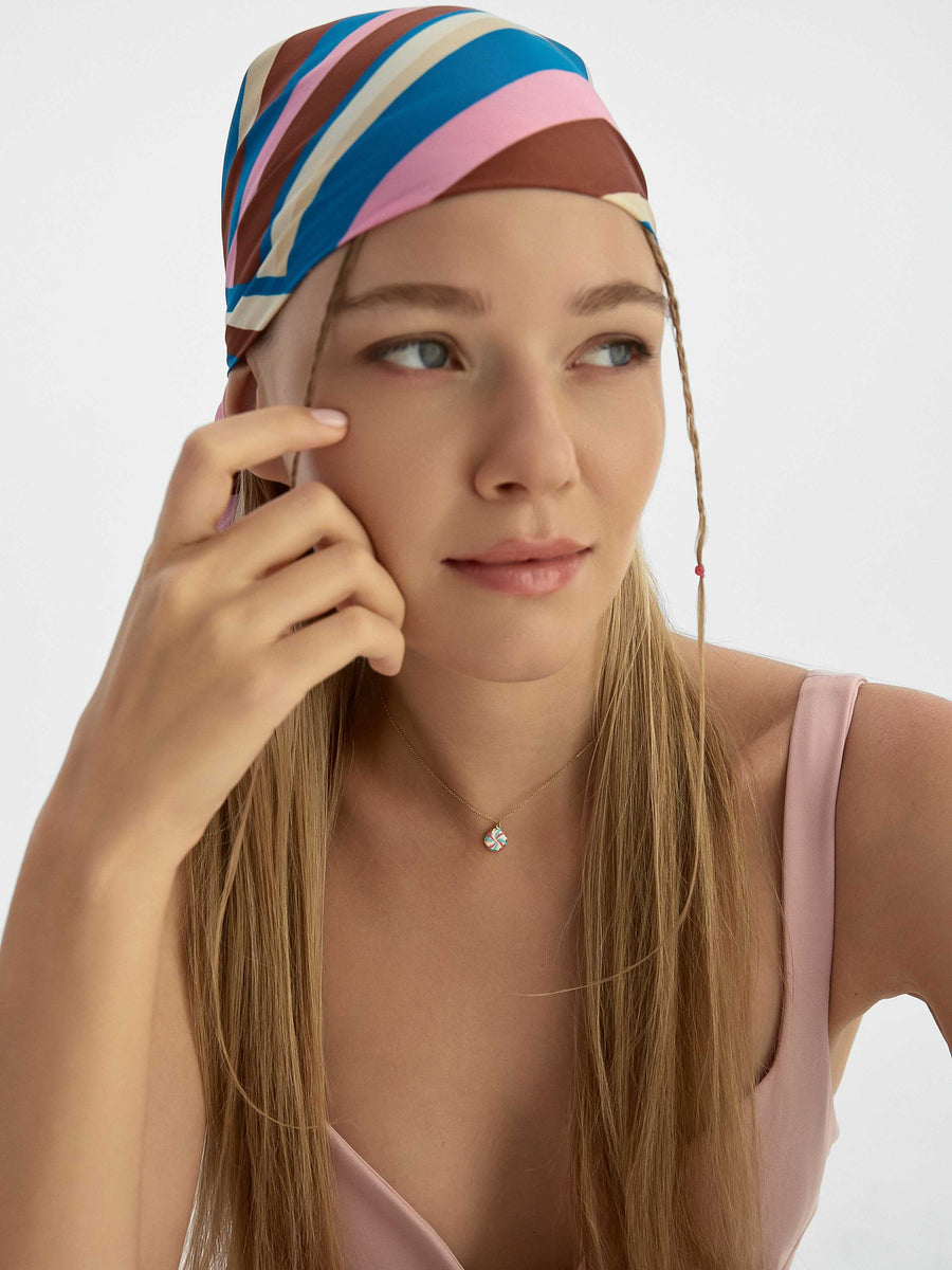 Enamel Lolipop Necklace in 14K Gold