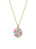Enamel Lolipop Necklace in 14K Gold by Elef Jewelry